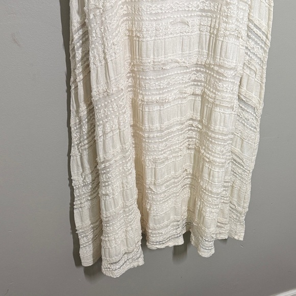 Chico's Cream Textured A-Line Skirt - Picture 3 of 4